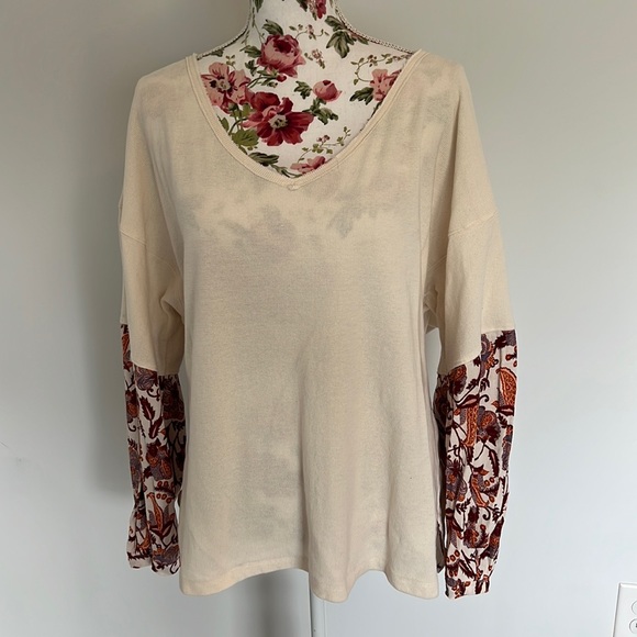 Anthropologie Annette Floral Thermal Long Sleeved Top - Picture 7 of 14
